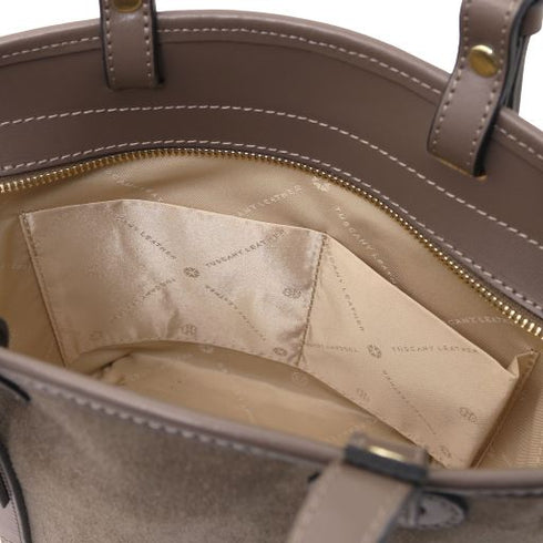 Glacette - Suede leather bucket bag